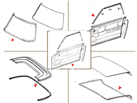 Carrosserie Rubber KIT W113 SL