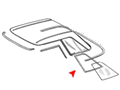 Hardtop Abdichtung W113<br>-Seitenscheibe rechts