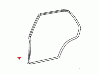 Deurrubber W116 S / SE / SD<br>-achter links