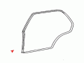 Deurrubber W116 SEL<br>-achter rechts