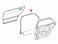 Deurrubber W126  S / SE / SD <br>-achter rechts