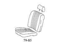 Lederen stoelbekleding,<br>W107 SL 79-85