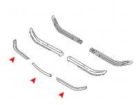 Gummi Schutzschiene stoßstange vorne W107 (3-teilig)